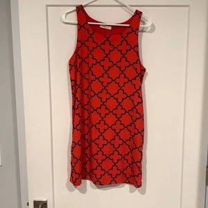 Boutique Red and black size small shift dress